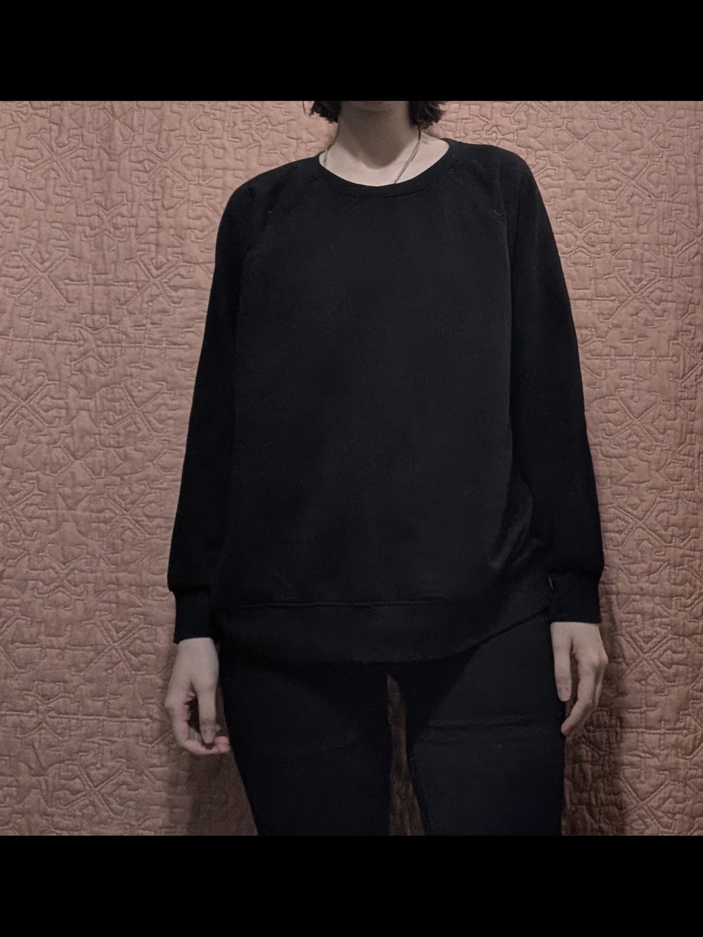 Athletic Works Black Crewneck Sweatshirt
